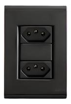 Conjunto 2 Tomadas 10a Liz Grafite Tramontina Cor Preto Conjunto 2 Tomadas 10a Liz Grafite Tramontina Cor Preto