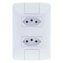 Conjunto 2 Tomadas 10a - Placa Modular Branca - Tramontina