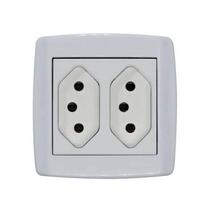 Conjunto 2 Tomadas 10A Sobrepor Monobloco Caixa Ilumi Conjunto 2 Tomadas 10A Sobrepor Monobloco Caixa Ilumi