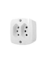 Conjunto 2 Tomadas 2 Polos + Terra 20A Sobrepor Bipolar ILUMI Completo Conjunto 2 Tomadas 2 Polos + Terra 20A Sobrepor Bipolar ILUMI Completo