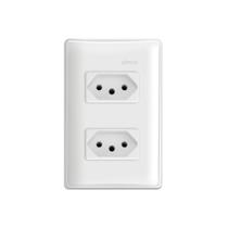 Conjunto 2 Tomadas 2 Polos + Terra Separadas 10a 220v Simon 19 Branco