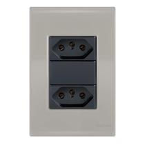 Conjunto 2 Tomadas 20A - Tramontina Liz Fendi / Grafite