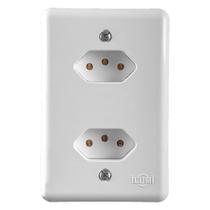 Conjunto 2 Tomadas 2P+T 10A 250V Separadas Monobloco Stylus Ilumi Conjunto 2 Tomadas 2P+T 10A 250V Separadas Monobloco Stylus Ilumi