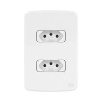 Conjunto 2 tomadas 2p+t 10a branco composé - weg