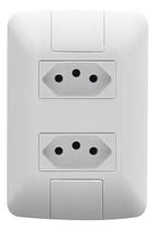 Conjunto 2 tomadas 2p+t 20a aria branco tramontina Conjunto 2 tomadas 2p+t 20a aria branco tramontina
