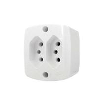 Conjunto 2 Tomadas 3P 10A 250V - Linha Retangular - Certificado NBR NM 60884-1 e NBR 14136
