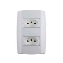 Conjunto 2 Tomadas 3p 10a Linha Slim Ilumi - Kit Elétrico Residencial