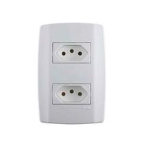 Conjunto 2 Tomadas 3P 10A Linha Slim Ilumi - Kit Elétrico Residencial