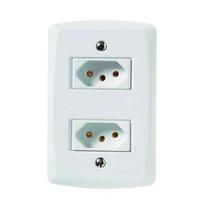 Conjunto 2 Tomadas 3P 10A Lux2 Tramontina - Branco - Sistema Modular