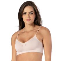 Conjunto 2 Top Sutiã M Academia Esportes Com Alça Poliamida Macia Nude Keeper