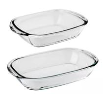 Conjunto 2 Travessa Assadeira Retangular Marinex