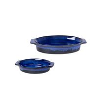 Conjunto 2 Travessas de Cerâmica Azul UN0023 BTC