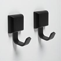 Conjunto 2 Unid Cabide Cabideiro Gancho Preto Conjunto 2 Unid Cabide Cabideiro Gancho Preto