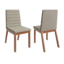 Conjunto 2 Unidades De Cadeiras Estofadas Conforto Canela Sigma Zamarchi