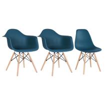 Conjunto 2 x cadeiras Eames DAW com braços + 1 cadeira Eiffel DSW