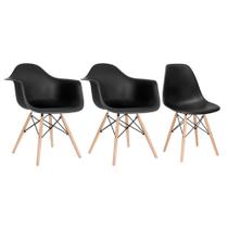 Conjunto 2 x cadeiras Eames DAW com braços + 1 cadeira Eiffel DSW