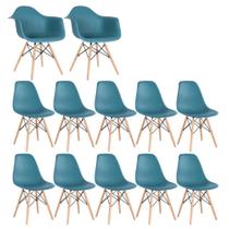 Conjunto 2 x cadeiras Eames DAW com braços + 10 cadeiras Eiffel DSW