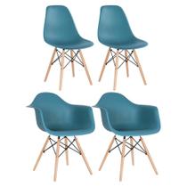Conjunto 2 x cadeiras Eames DAW com braços + 2 cadeiras Eiffel DSW