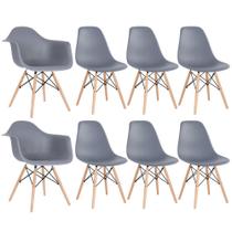 Conjunto 2 x cadeiras Eames DAW com braços + 6 cadeiras Eiffel DSW