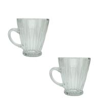 Conjunto 2 Xícaras para Café Relevos Radial 140ml Lyor