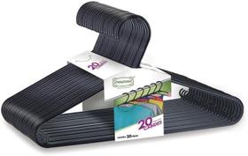 Conjunto 20 Cabides Dasplast 0018 Preto