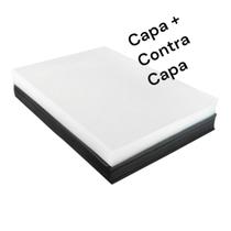 Conjunto 20 capas de encadernação a4 10 cristal + 10 preta Conjunto 20 capas de encadernação a4 10 cristal + 10 preta