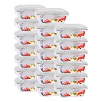 Conjunto 20 Potes de Vidro c/ Tampa Hermética 640ML