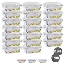 Conjunto 20 potes Vidro Hermético Marmita Fit 370 ml Conjunto 20 potes Vidro Hermético Marmita Fit 370 ml