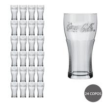 Conjunto 24 Copos Coca Cola 470ml Vidro Nadir Suco Agua