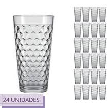 Conjunto 24 Copos Marrocos Nadir Vidro Transparente 350ml