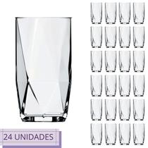 Conjunto 24 Copos Vidro Topázio 360ml Nadir Água Coquetel Conjunto 24 Copos Vidro Topázio 360ml Nadir Água Coquetel