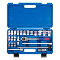 Conjunto 24 Soquetes Sextavados 8mm À 32mm Com Maleta Conjunto 24 Soquetes Sextavados 8mm À 32mm Com Maleta