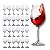 Conjunto 24 Taças de Vidro 365ml VINHO TINTO ÁGUA Cristal
