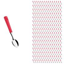 Conjunto 240 Colher de Chá Linha Luna Vermelho Aço Inox