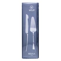 Conjunto 2pç para bolo de aço inox Berna Wolff - 71953 Conjunto 2pç para bolo de aço inox Berna Wolff - 71953