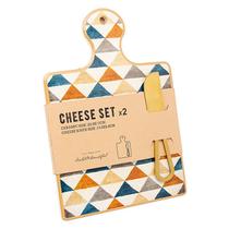 Conjunto 2pçs para Servir com Tábua e Faca Dourada Cerâmica 5467 - Lyor