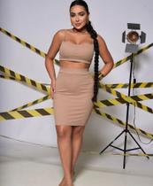 Conjunto 2peças Cropped e Saia