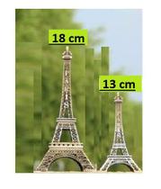 conjunto 2un - 1 Torre Eiffel 18 cm + 1 torre Eiffel com 13 cm = VAI 2 unidades - DECORARJ