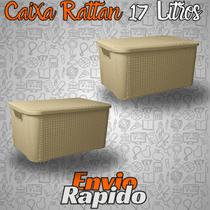 Conjunto 2X Caixa Organizadora Rattan 17 Litros