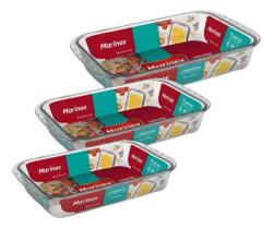 Conjunto 3 Assadeira Variadas Retangular Vidro Marinex Tempe Conjunto 3 Assadeira Variadas Retangular Vidro Marinex Tempe