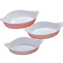 Conjunto 3 Assadeiras Marinex Opaline Vidro Refratário Branco 600ml, 1L e 1,4L - Nadir Figueredo Conjunto 3 Assadeiras Marinex Opaline Vidro Refratário Branco 600ml, 1L e 1,4L - Nadir Figueredo