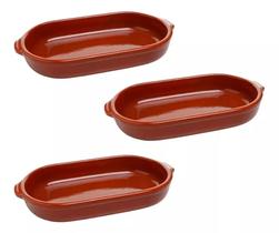 Conjunto 3 Assadeiras Oval n5 50x27x11cm 4,5 Litros 1807 Motta