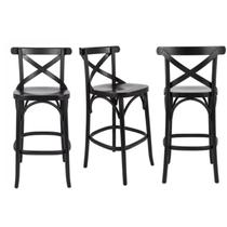 Conjunto 3 Banquetas Madeira Maciça Tauarí Cross X Texas