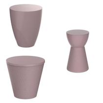 Conjunto 3 Banquetas Rosa/Calla Rose Conjunto 3 Banquetas Rosa/Calla Rose