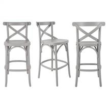 Conjunto 3 Banquetas Texas Gamma Móveis Cinza Conjunto 3 Banquetas Texas Gamma Móveis Cinza