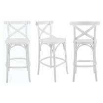 Conjunto 3 Banquetas X Texas Madeira Tauarí Maciça Laqueado