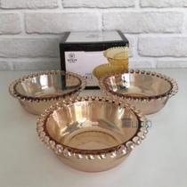 Conjunto 3 Bowl p/ Sobremesa Ambar Wolff Pearl 14cm