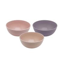 Conjunto 3 Bowls Bambu e PP Lines c/ Tampa Sortidos Lyor Conjunto 3 Bowls Bambu e PP Lines c/ Tampa Sortidos Lyor