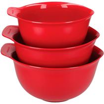 Conjunto 3 Bowls Tigelas Confeitaria Cozinha Multiuso KitchenAid Vermelha