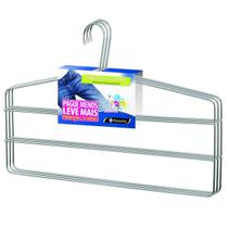 Conjunto 3 Cabides para Calças Triplos Passerini Calceiros em Aço Cromado Conjunto 3 Cabides para Calças Triplos Passerini Calceiros em Aço Cromado